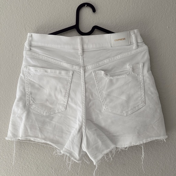 White Distressed Shorts - Picture 2 of 6